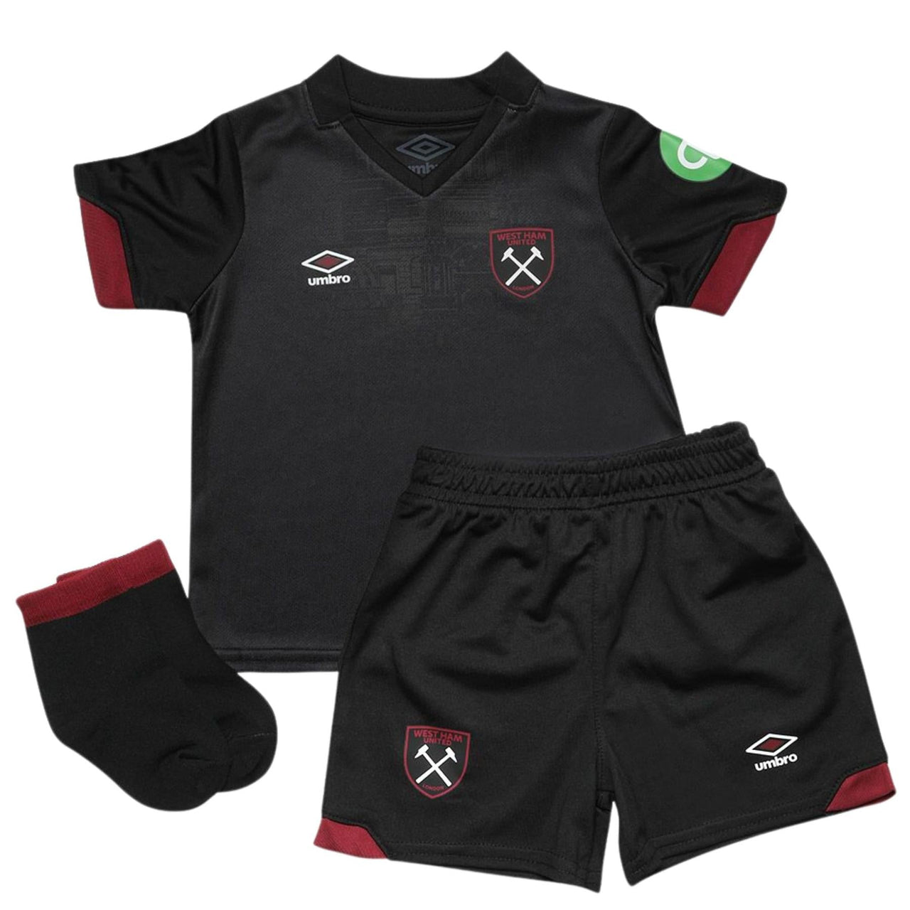 Umbro West Ham United FC Away Baby Kit | Black | 2024/25