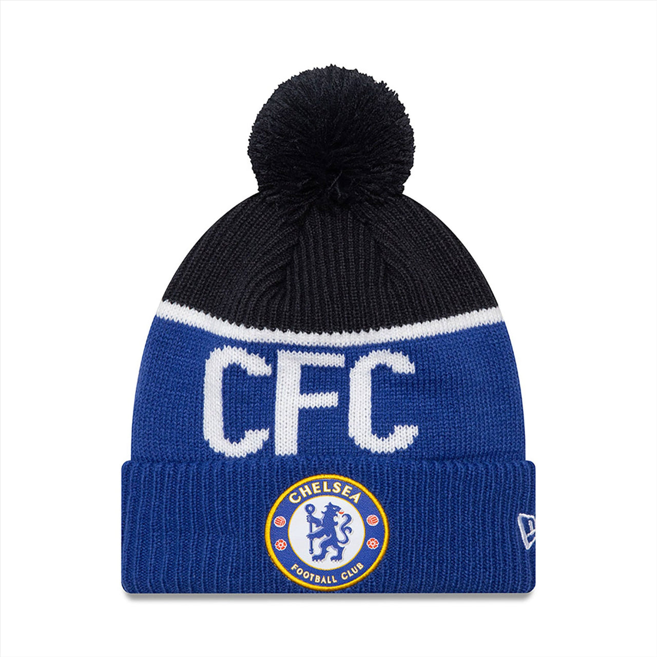 Chelsea FC New Era Sport Bobble Knit Beanie Hat | Blue