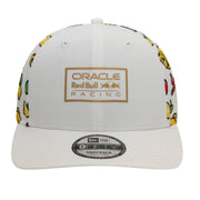 Red Bull Racing F1 New Era 9Fifty Las Vegas Grand Prix Special Edition Cap. A white cap with slot machine symbols on the back. Front View