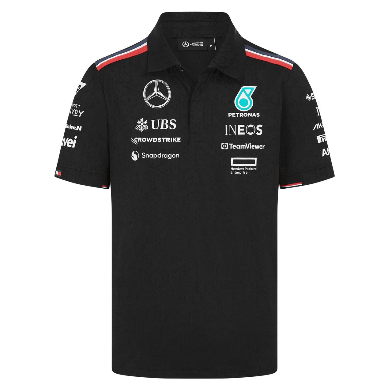 Mercedes AMG Petronas F1 Men's Team Driver Polo Shirt | Black | 2024