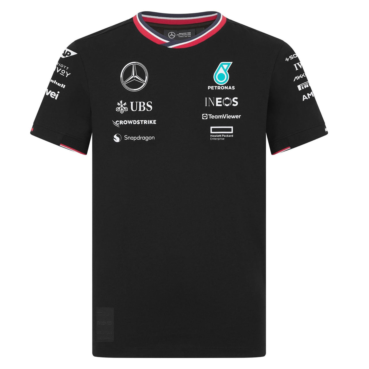 Mercedes AMG Petronas F1 Kid's Team Driver T-Shirt | Black | 2024