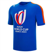 Macron Rugby World Cup 2023 Kid's Large Logo T-Shirt | Royal/Red