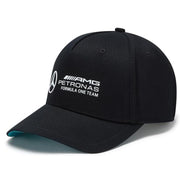 Mercedes AMG Petronas F1 Kid's Large Logo Cap | Black | 2024