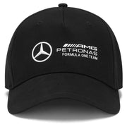 Mercedes AMG Petronas F1 Adult Large Logo Cap | Black | 2024