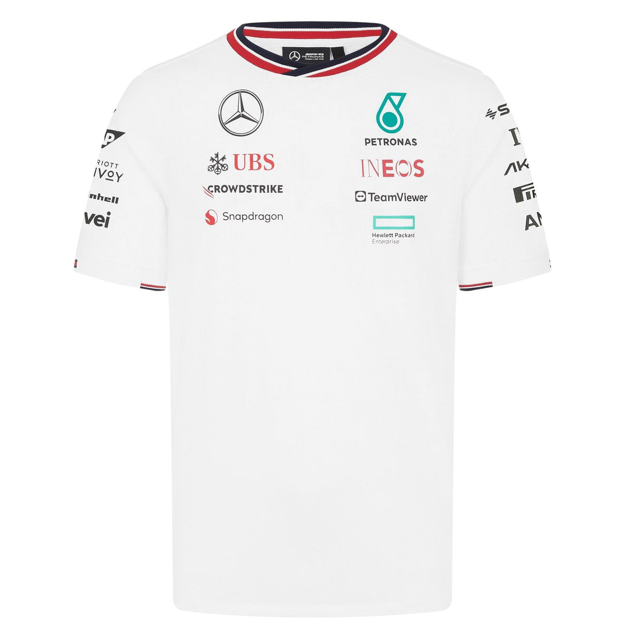 Mercedes AMG Petronas F1 Men's Team Driver T-Shirt | White | 2024