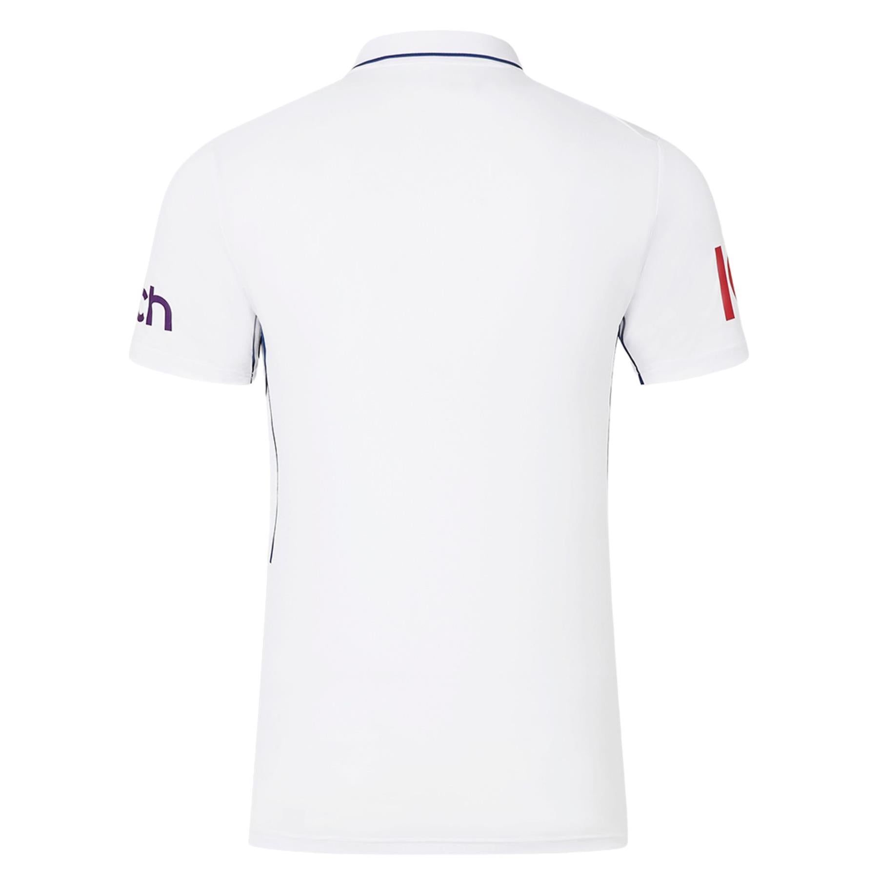 England Cricket Men's Test Short Sleeve Shirt | White | 2024