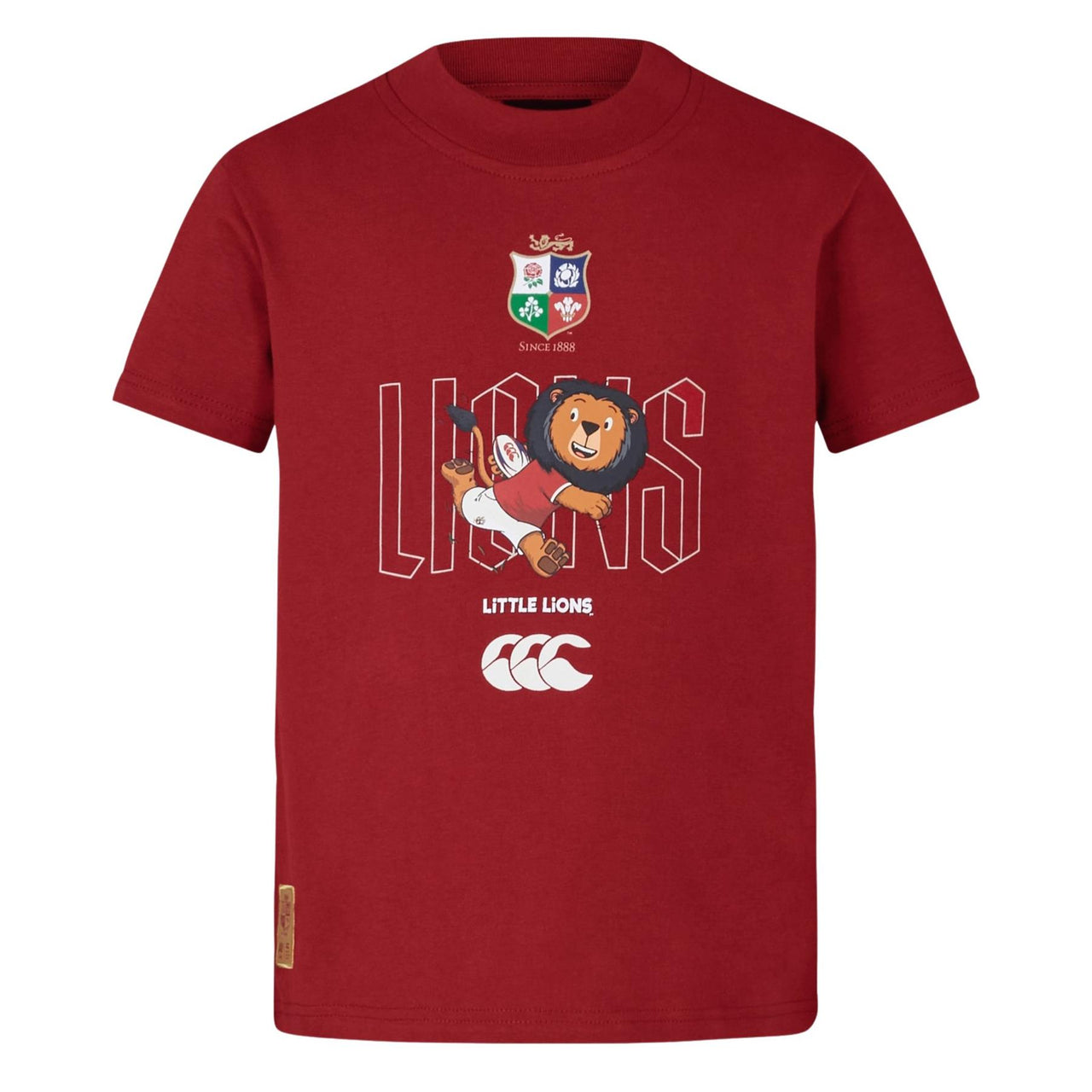 Canterbury British & Irish Lions Rugby Little Lions Kids T-Shirt | Red | 2025