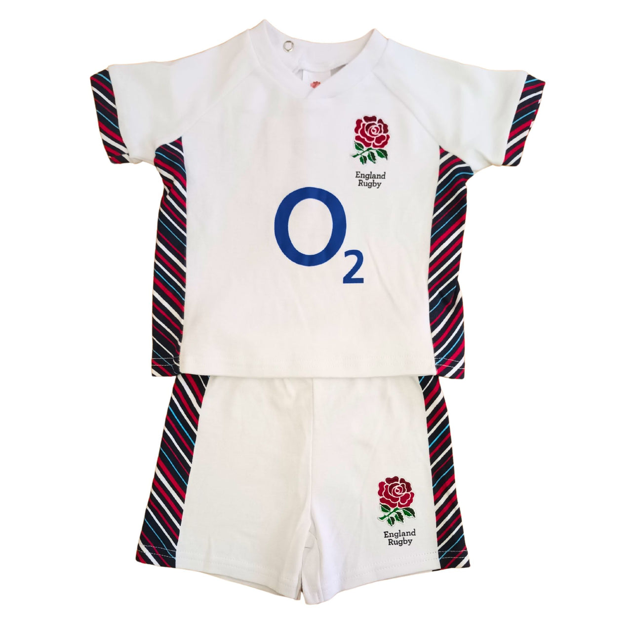 England Rugby Baby/Toddler T-Shirt & Shorts Set | White | 2024/25