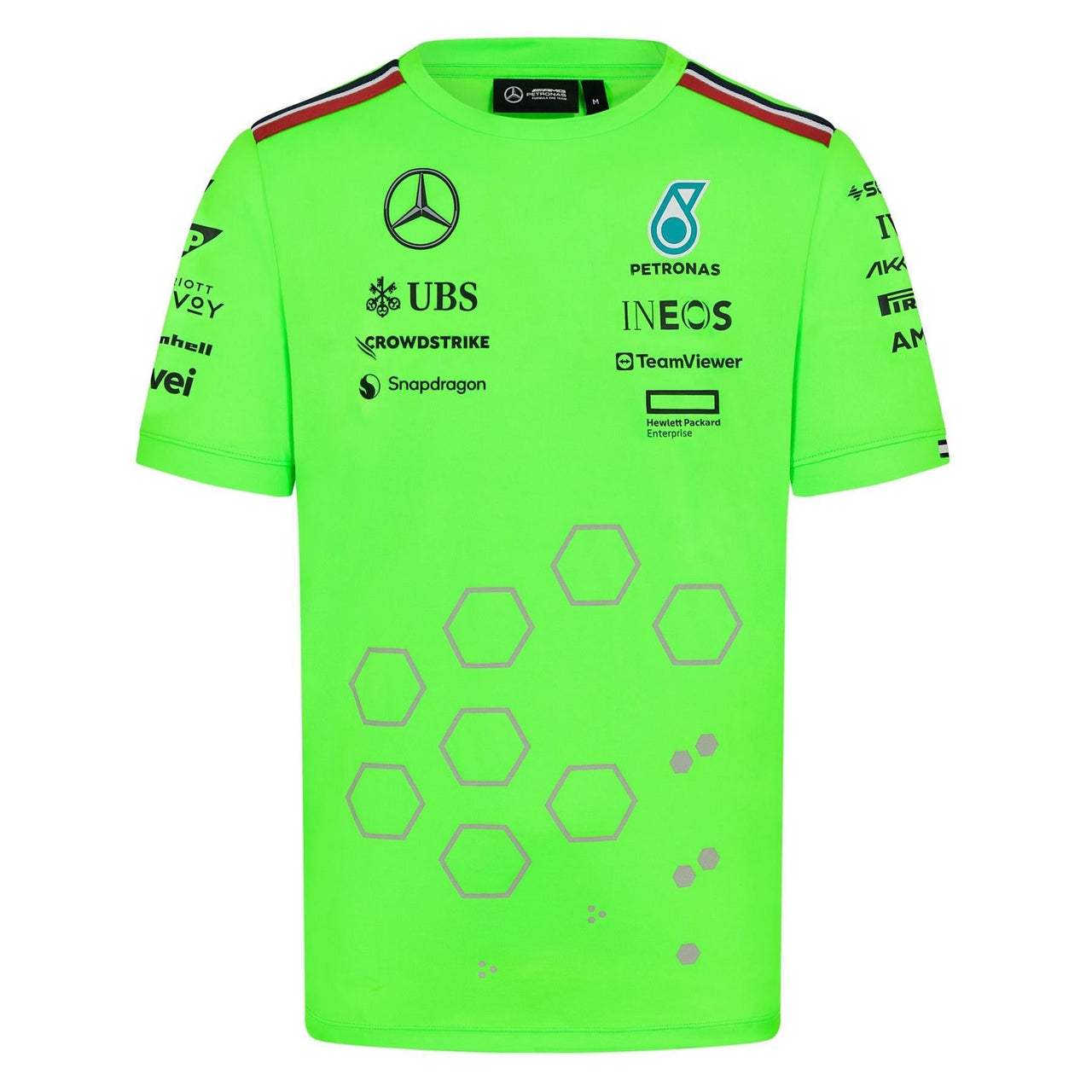 Mercedes AMG Petronas F1 Men's Set Up T-Shirt | Volt Green | 2024