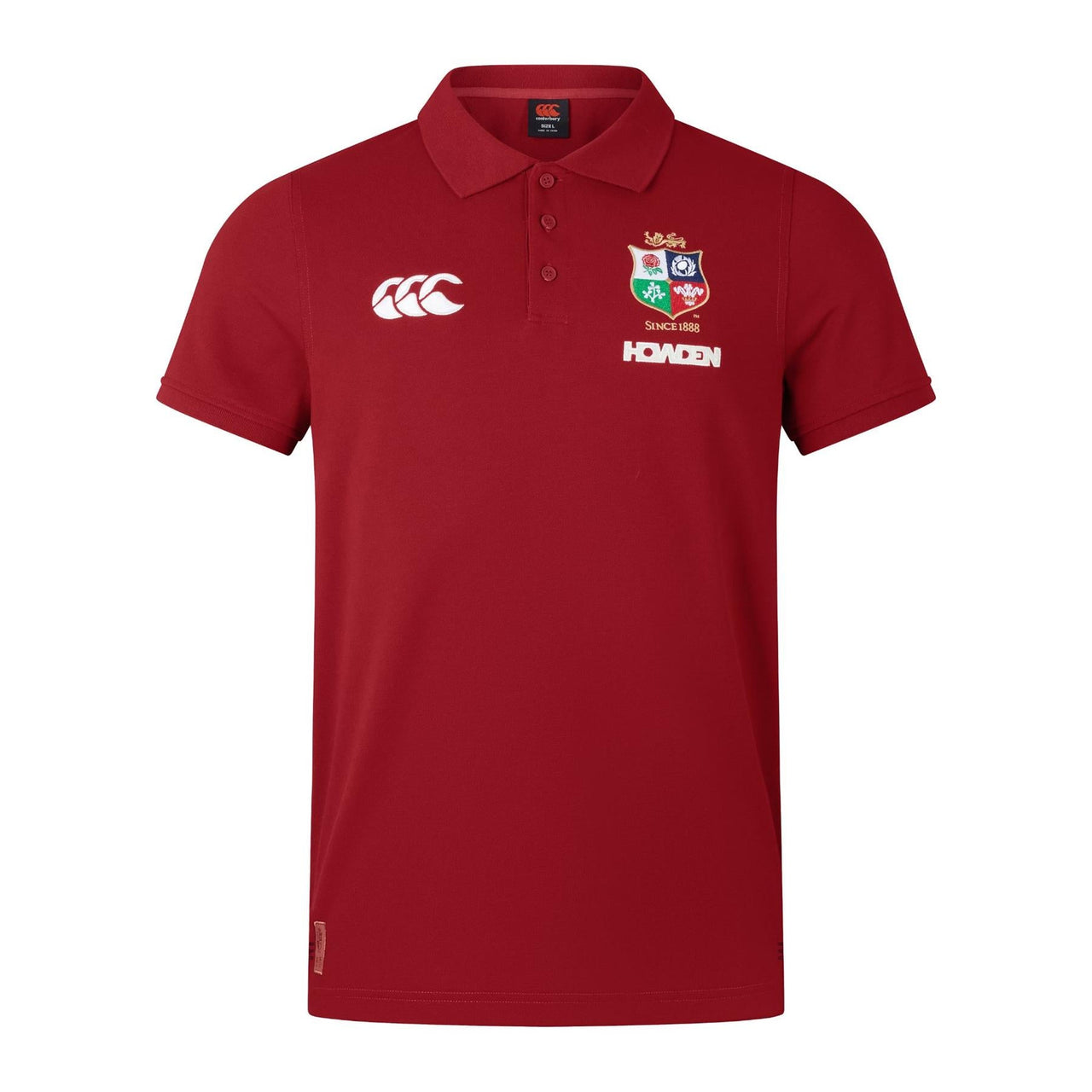 Canterbury British & Irish Lions Rugby Mens Pique Polo Shirt | Red | 2025