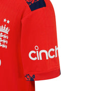 England Cricket Kid's T20 World Cup 2024 Replica Short Sleeve Shirt | Fiery Red